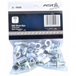 50pc M6 Rivnuts Blind Nutserts Threaded Rivet Nuts Carbon Steel Open End A-RM6