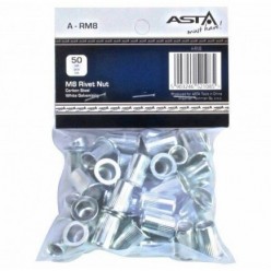 50pc M8 Rivnuts Blind Nutserts Threaded Rivet Nuts Carbon Steel Open End A-RM8
