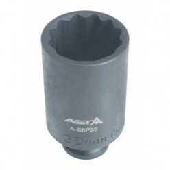 ASTA A-S8P35 35mm Hub Nut 12 Point Deep Impact Socket 1/2" Drive (Cover)