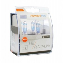 2pcs H11 Powertec Platinum +130% 12V Bulb Set Snow Blue White PTZPT11-DUO