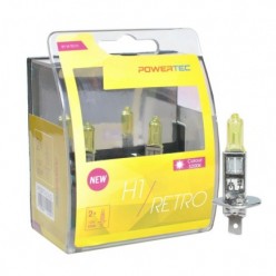 2pcs H1 Powertec Retro 12V Yellow Gold Bulb Set Headlight Front Fog PTZRT1-DUO