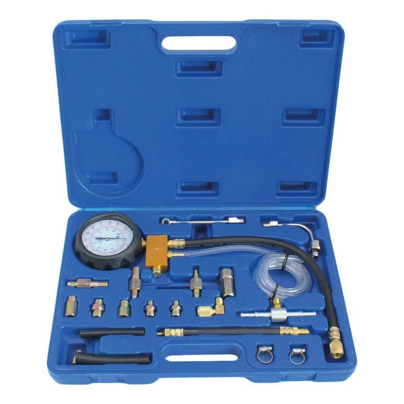 XiTuanYuan Fuel Injection Pressure Tester Kit,Gauge Diagnostic Engine Injector Pump Tool Set with Adapter 0-140 PSI,TU-114 