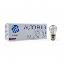M-TECH 10pcs Bulb Set P21/5W BAY15d 12V/21/5W CLEAR Stop Brake Light Z15