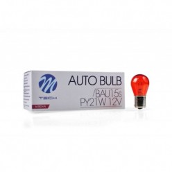 M-TECH 10pcs Bulb Set PY21W 12V 21W AMBER Red Turn Signal Indicator Z36