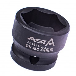 ASTA A-SS151 15pc Stubby Impact Socket Set 1/2" Drive & Storage Rail (5)