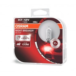 H7 OSRAM NIGHT BREAKER® SILVER 12V 55W Duo Box Up To 100% More Brightness