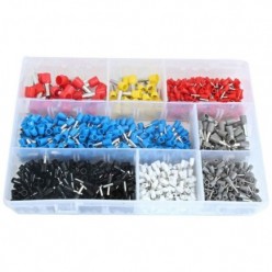 1200pc Insulated Cord Wire End Terminal Set Colour Coded Wire Ferrules 0.5-10mm²