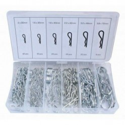 150pc Spring/ R-Clips Hair Pins Assortments Set Hitch Lynch Cotter Zinc Plated