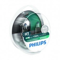 PHILIPS H1 X-treme Vision Headlight 2 Bulbs Set Up To 130% More Bright 12258XVS2