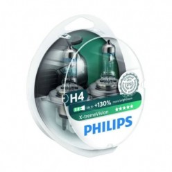 PHILIPS H4 X-treme Vision Headlight 2 Bulbs Set Kit 130% More Bright 12342XVS2