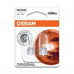 2x Osram Original 501 W5W 12V Capless Side & Number Plate Light Bulbs 2825-02B