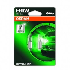 2pcs OSRAM H6W Ultra Life Bulb 12V 6W Position Parking Rear Turn 64132ULT-02B