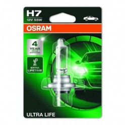 Osram H7 Long Life Bulb Halogen Headlight 55W 12V Single Blister 64210ULT-01B
